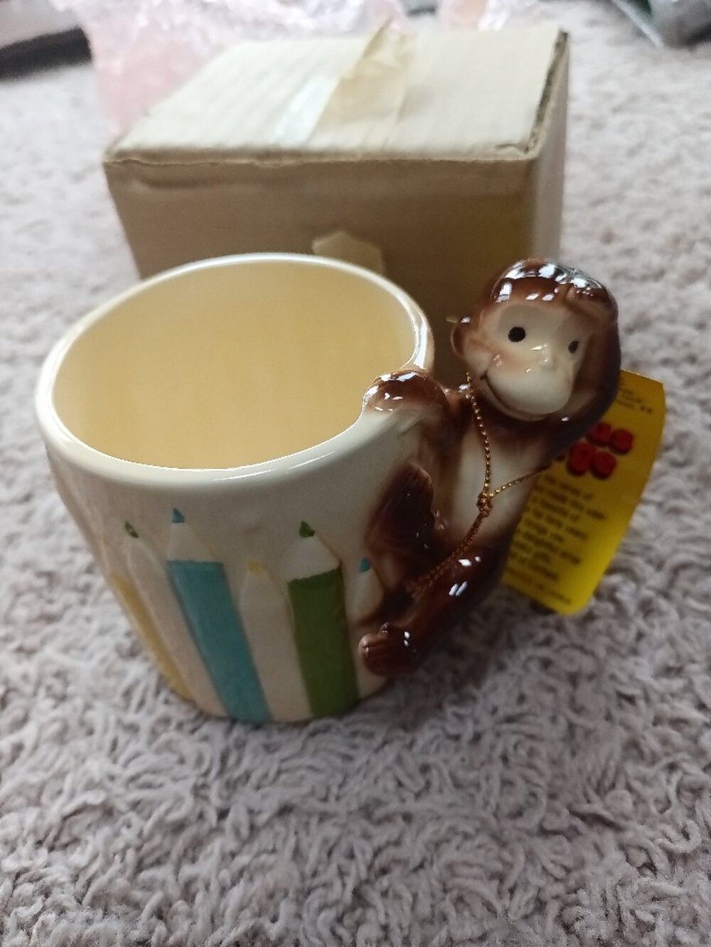 New Vintage Gorham Curious George Pencil 3D Cup NWT